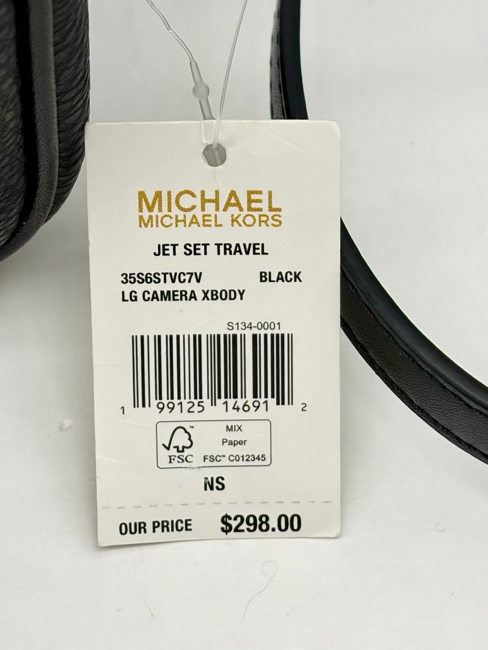 Michael Kors Black Jet Set Travel Large Logo Debossed Camera Crossbody Bag - Picture 15 of 16